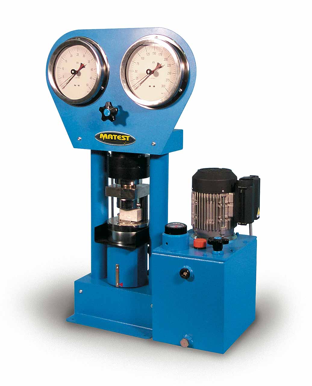 COMPRESSION AND FLEXURAL MACHINE DUAL RANGE 300/50 kN MOTORIZED, 2 GAUGES